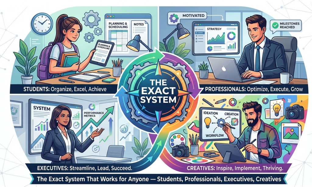 The Exact System That Works for Anyone — Students, Professionals, Executives, Creatives